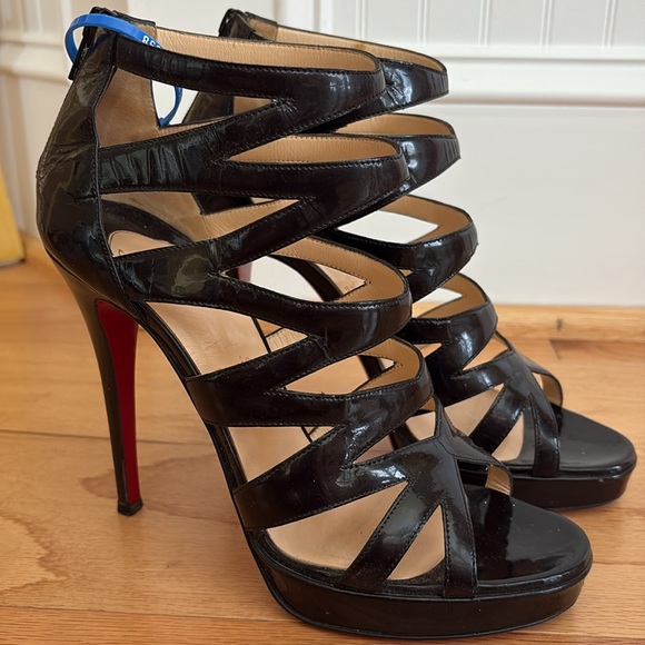 Christian Louboutin $1095 Black Suede BALOTA Stilleto...